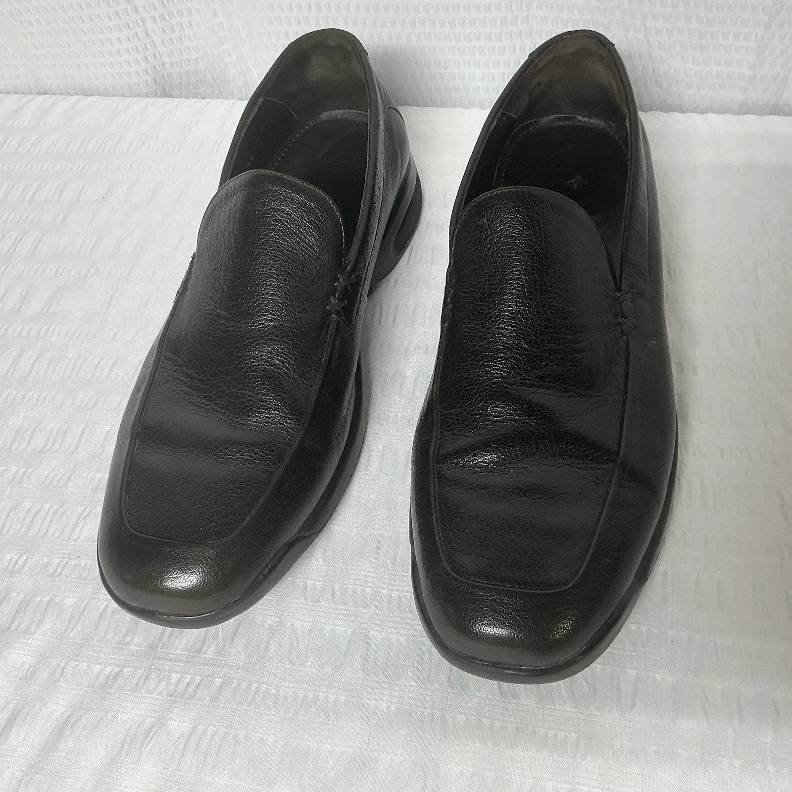 Scarpe mocassino slip on COLE HAAN City NikeAir da uomo in pelle nera taglia 11 M C02959