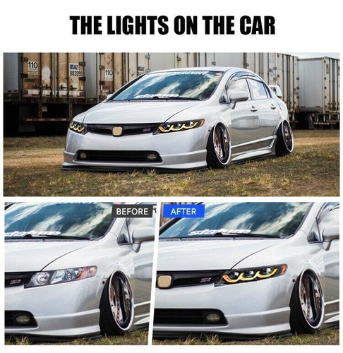 4X Faros LED Luces traseras para Honda Civic Sedán 4 puertas 2006-2011 Lámparas DRL - Imagen 2 de 24