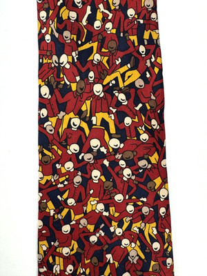 SAVE THE CHILDREN Celebration Sam - Age 18 Red Black Novelty Charity Silk Tie
