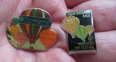1994 HUMANA KENTUCKY DERBY FESTIVAL AND 1997 GREAT BALLOON RACE PINS (LOT OF 2)