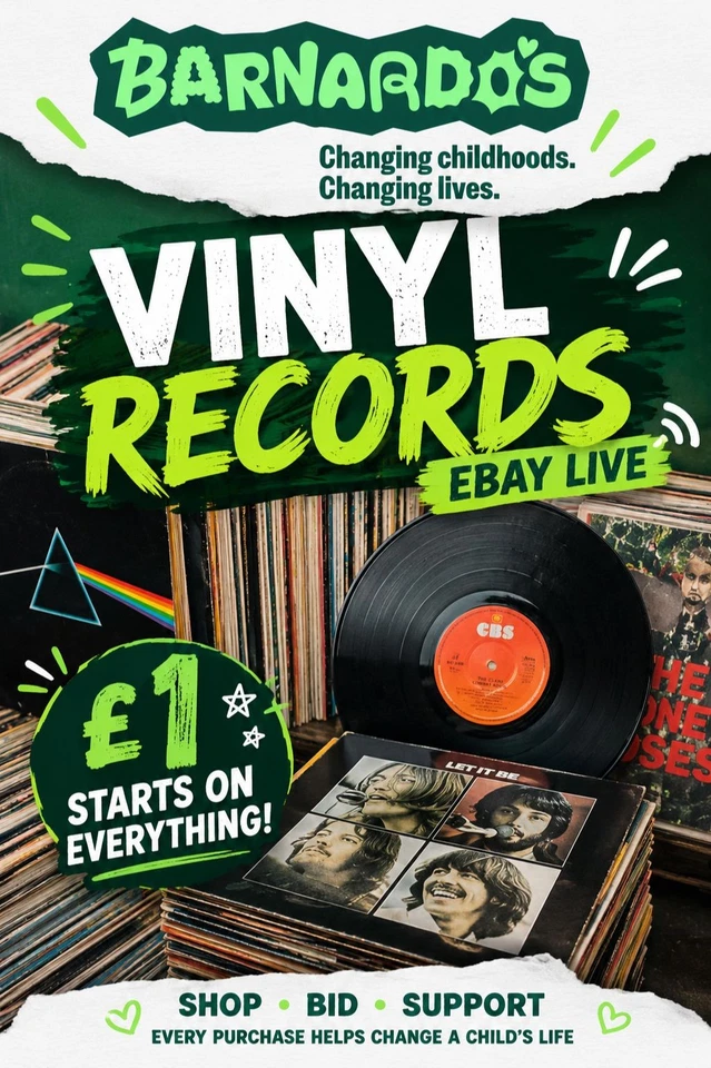 Barnardos Charity Vinyl Records Mixed Auction £1 Starts Mixed Genres