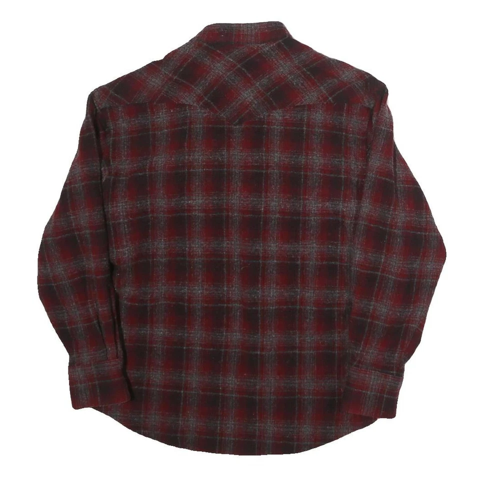 PENDLETON Mens Red & Grey Check Shirt L Button Up Cotton Casual - Image 3 of 4