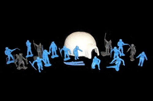 MARX Eskimos Egloo Arctic Explorers Miners  Alaska  playset plastic toy soldier