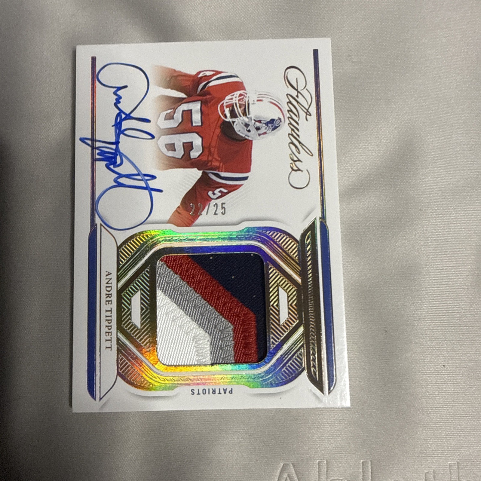 2023 Panini Flawless Andre Tippett DPA-ATI Auto 4 Color Patch /25 Patriots Hof