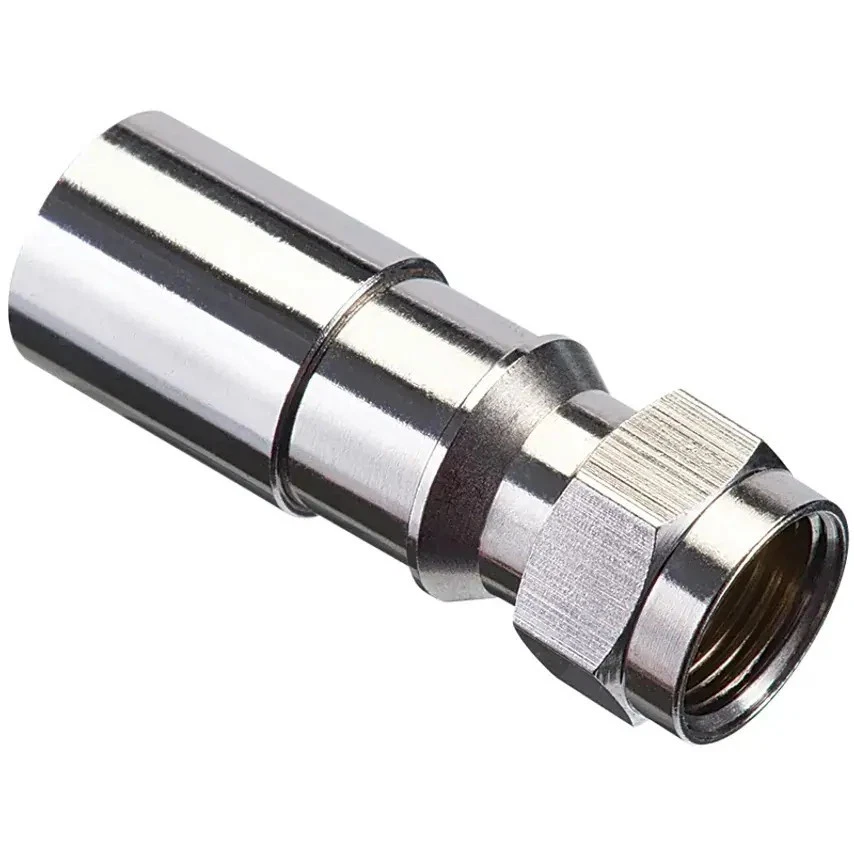 50 X Ideal Compression F-Connector Brass Nickel-Plated 92-651 - RG-6, RG-6Q - Image 2 of 2