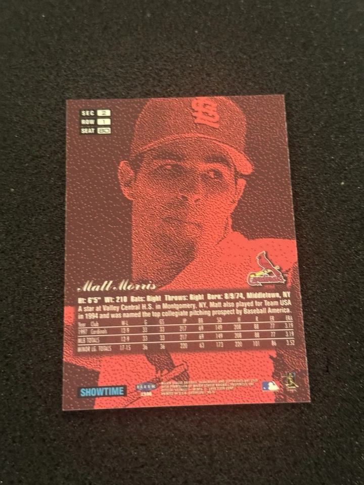 1998 (CARDINALS) Flair Showcase Row 1 #80 Matt Morris - Image 2 of 2