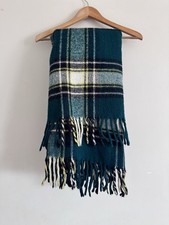 Wool Vintage Troy Robe Blanket Made In The USA Green Tan