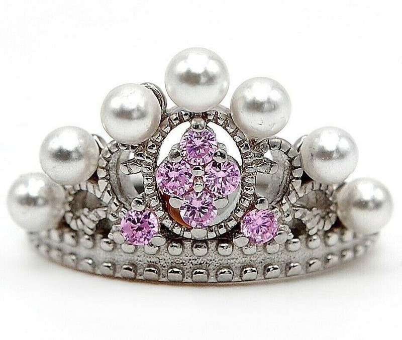 Tiara Heat Treated Pink Topaz 925 Solid Sterling Silver Ring Sz 6 U2-7