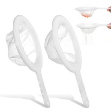 2 PCS Baby Brine Shrimp Net Sieve, 80 Mesh 200 Kit, Standard, White