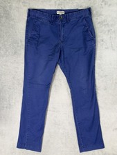 Express Dress Pants Mens 32x32 Blue Photographer Flat Front Straight