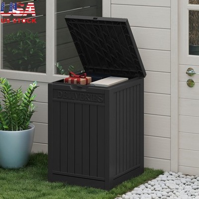 Lockable Outdoor Storage Box Secure Package Delivery & Tool Organization New