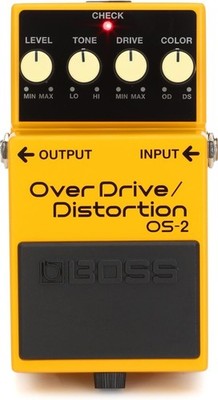 Boss OverDrive/Distortion OS-2 Effektpedal für Gitarre mit Box