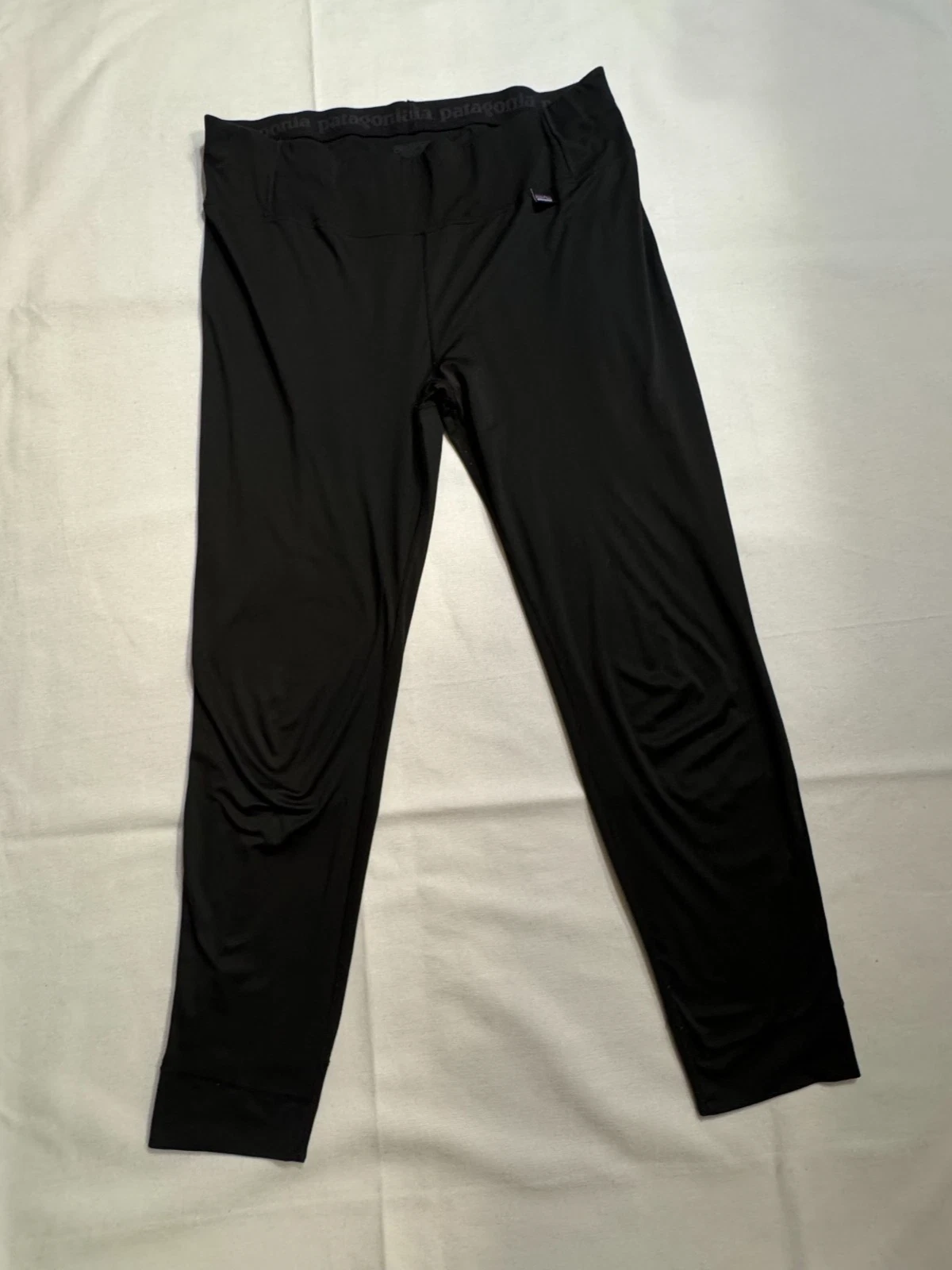Patagonia Lightweight Capilene Pants Womens XL Base Layer Black Full Length