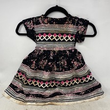Native American Seminole Miccosukee Patchwork Handmade Colorful Girl Dress 25