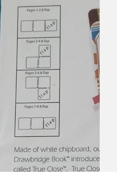 Piggy Tales Drawbridge Book 6 x 6 Interactive WHITE CHIPBOARD ALBUM Scrapbook