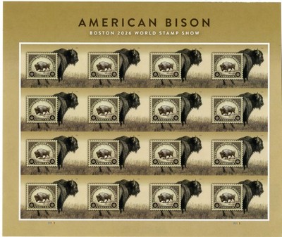 AMERICAN BISON Imperforate NDC NO DIE CUT PANE OF 20 Forever Stamps MNH