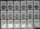 Lot of 18 - United States Peace Dollar - 1922, 1923, 1924, 1925 - MS63 NGC