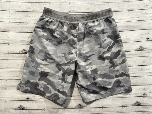 Fabletics Mens The Fundamental Short Sz S Grey Camo Stretch Gym Workout 7” Lined - Picture 16 of 19
