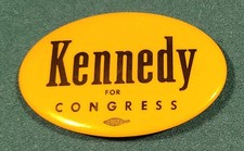 JFK John F. KENNEDY CONGRESS Political Campaign Pinback Button 