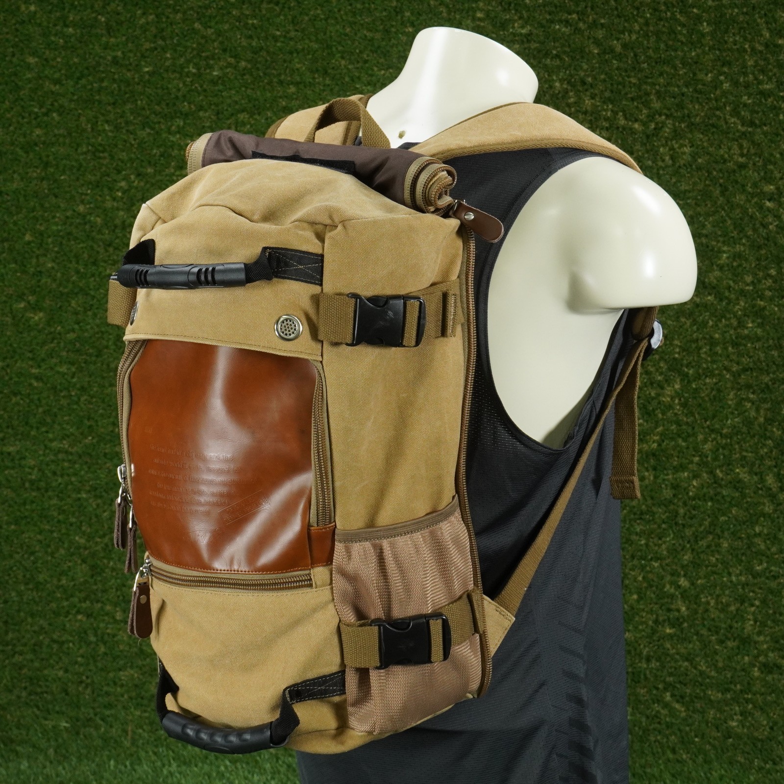 Laptop Bag Kahki Biege Leather, 19" X 11.8" X 7.1"