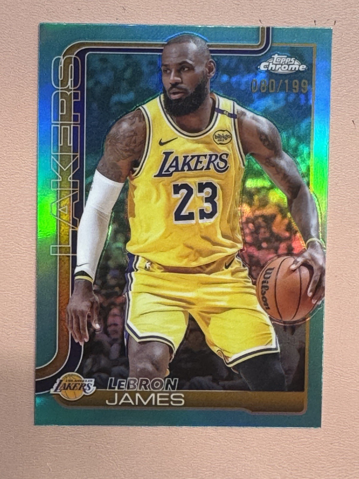 2025-26 Topps Chrome - LeBron James #127 Aqua Refractor /199