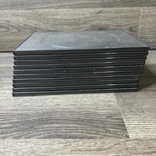 Lot of 10 Empty Black DVD/CD Cases Single Disc Inspected Clean Slim Standard