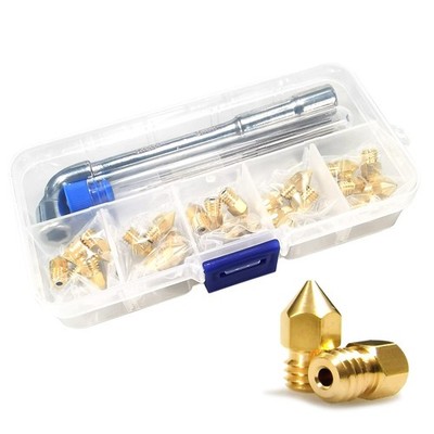 XIFOWE MK8 Nozzles 25 pcs 0.4mm 3D Printer Extruders Brass Nozzles CR-10 Nozz...