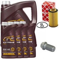 MotoröL Filter Set Mannol 5W-40 API 9 Liter + Schraube FüR Mercedes Vito W639