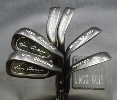 Set 6 x Cleveland Tour Action TA5 Eisen 5-PW Regular Stahlschäfte gemischte Griffe