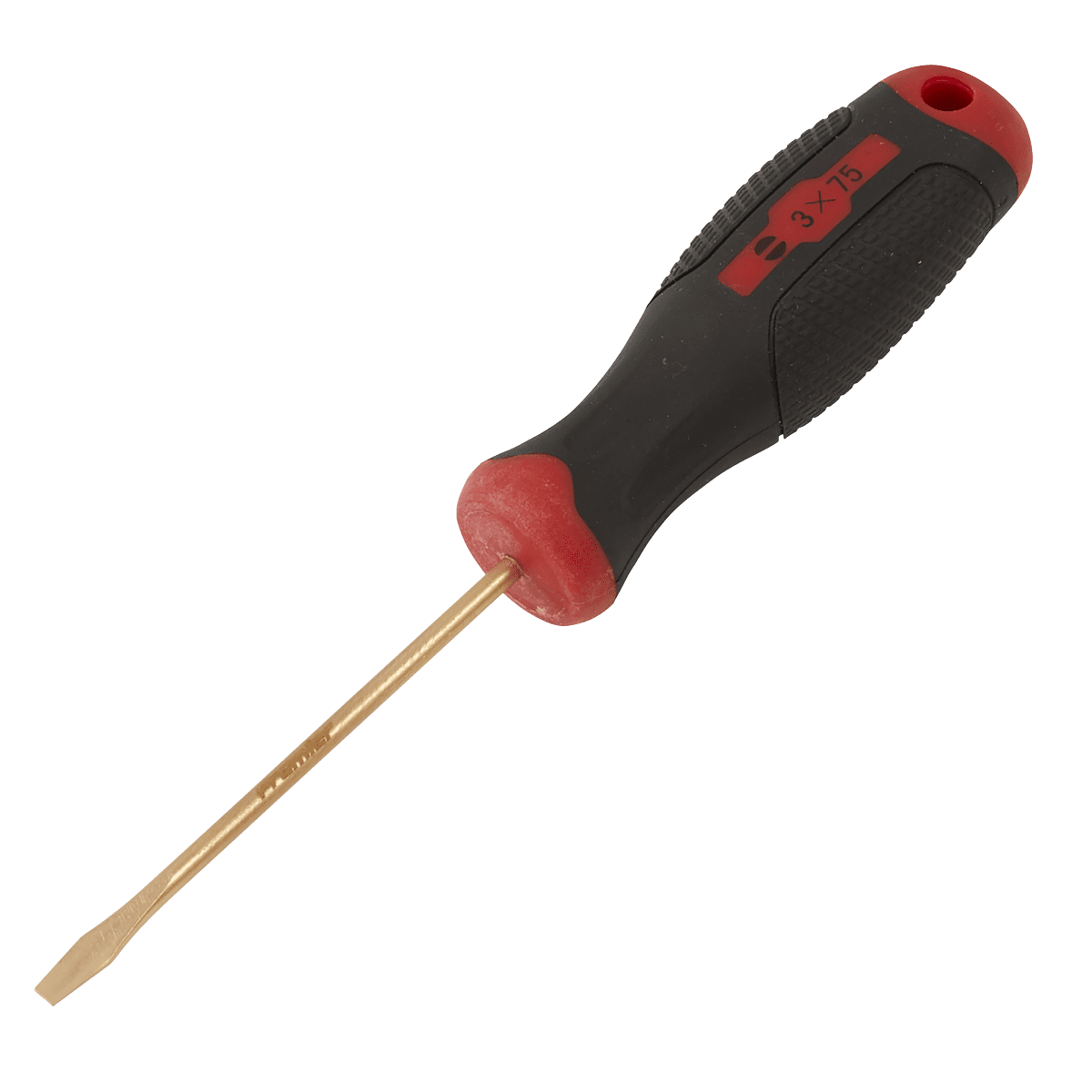 Sealey NS092 Screwdriver Slotted 3 x 75mm - Non-Sparking