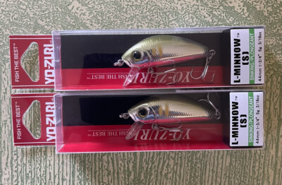 2 Yo-Zuri L-Minnow 1-3/4  3/16oz F1167-C44 Silver Green Sinking