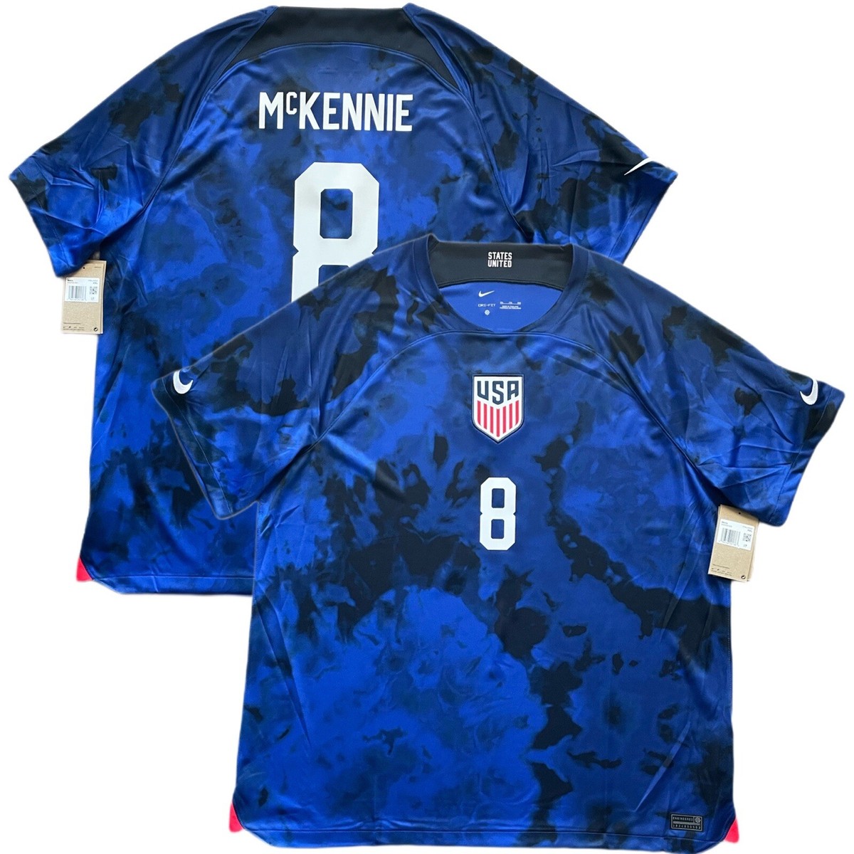 2022/23 USA Away Jersey #8 McKENNIE 2XL Nike Soccer World Cup