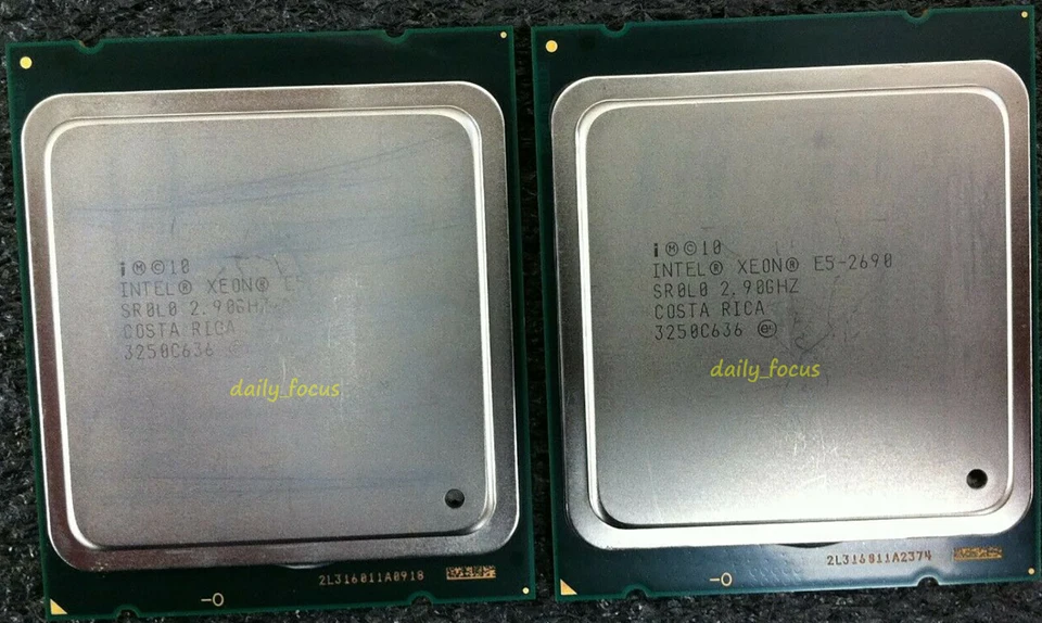 Matched Pair Intel Xeon E5-2690 2.90GHz LGA2011 8 Core SR0L0 CPU Processors - Image 3 of 4