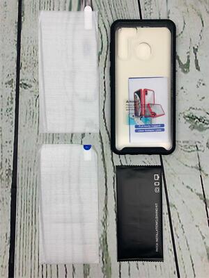 ivencase Samsung Galaxy A21 Case with Tempered Glass Screen Protector 2 Pack