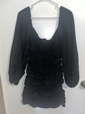 Womens Pretty Little Thing Black Long Sleeve Dress Size 6