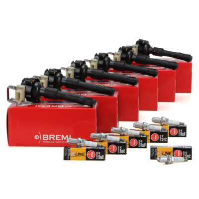  6x BREMI Zündspule + NGK Zündkerze für BMW 3er E46 5er E39 E38 Z3 E36 M52 M54