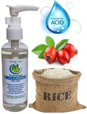 2 CLEANSER GEL Rosa Mosqueta Hyalonic Acid Rice - Org nico Rosehip Anti-AGing