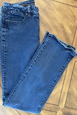 women  s Talbots heritage bootcut stretch dark wash jeans pants size 8