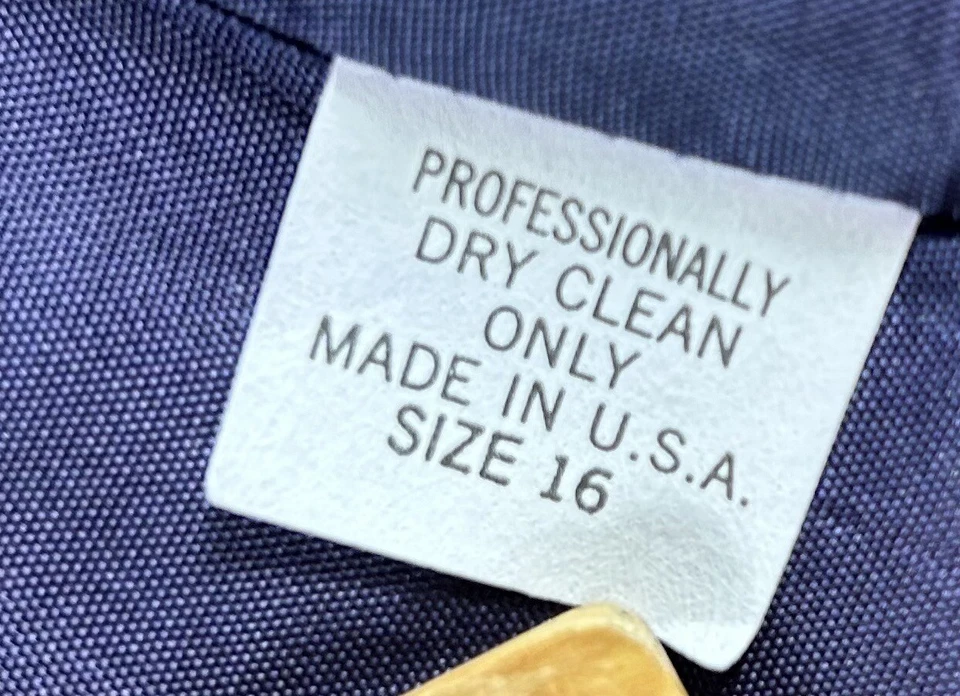 复古 Worthington 女式西装外套亚麻蓝色肩垫 16 码美国 — 第 3/4 张图片