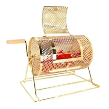 GSE Small Brass Raffle Drum Lottery Cage Holds 2500 Tickets or 80 Bingo Balls