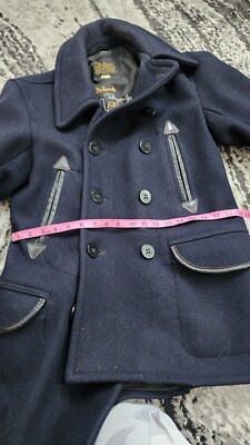 RRL Limited Edition Schott XRRL Navy Wool Peacoat - M (Only 200