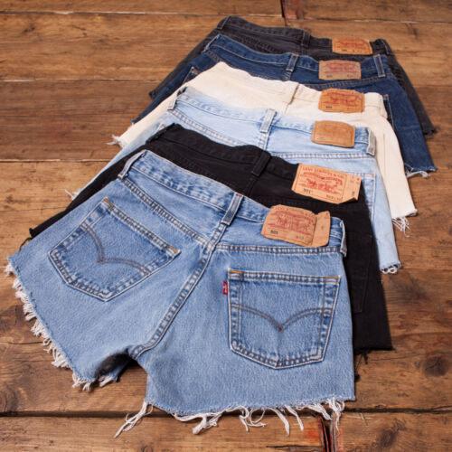 Vintage Levis Denim Shorts 501 Klasse A Shorts hochtaillierte Jeans 29 30 32 34 36 - Bild 1 von 16