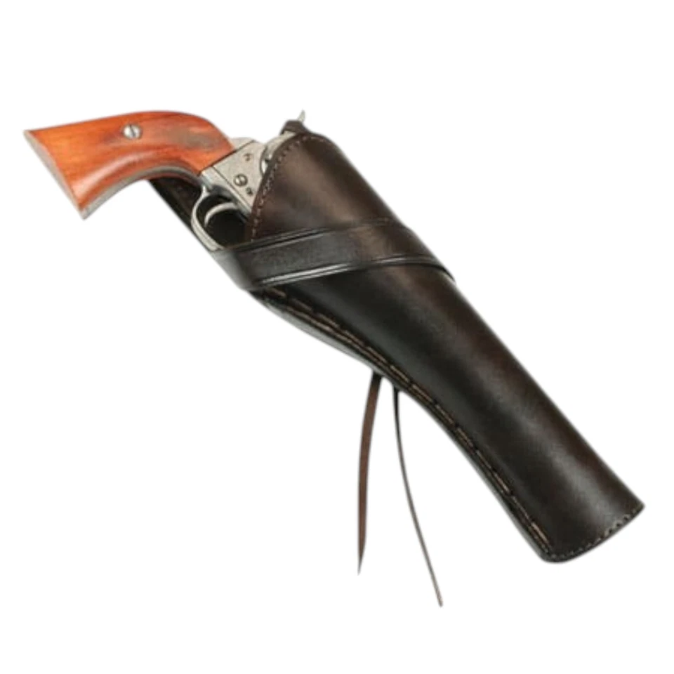 Western Holster Draw Plain Black Leather Free Shipping - Image 2 of 4