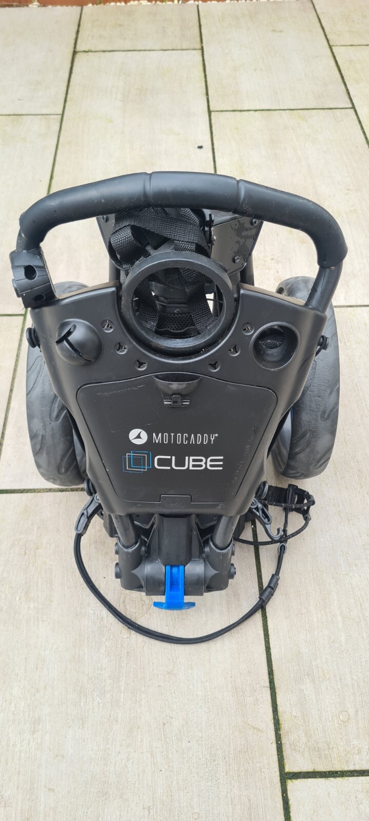 Motocaddy Cube Push/Pull Golf Cart Inc Umbrella Holder Black/Blue