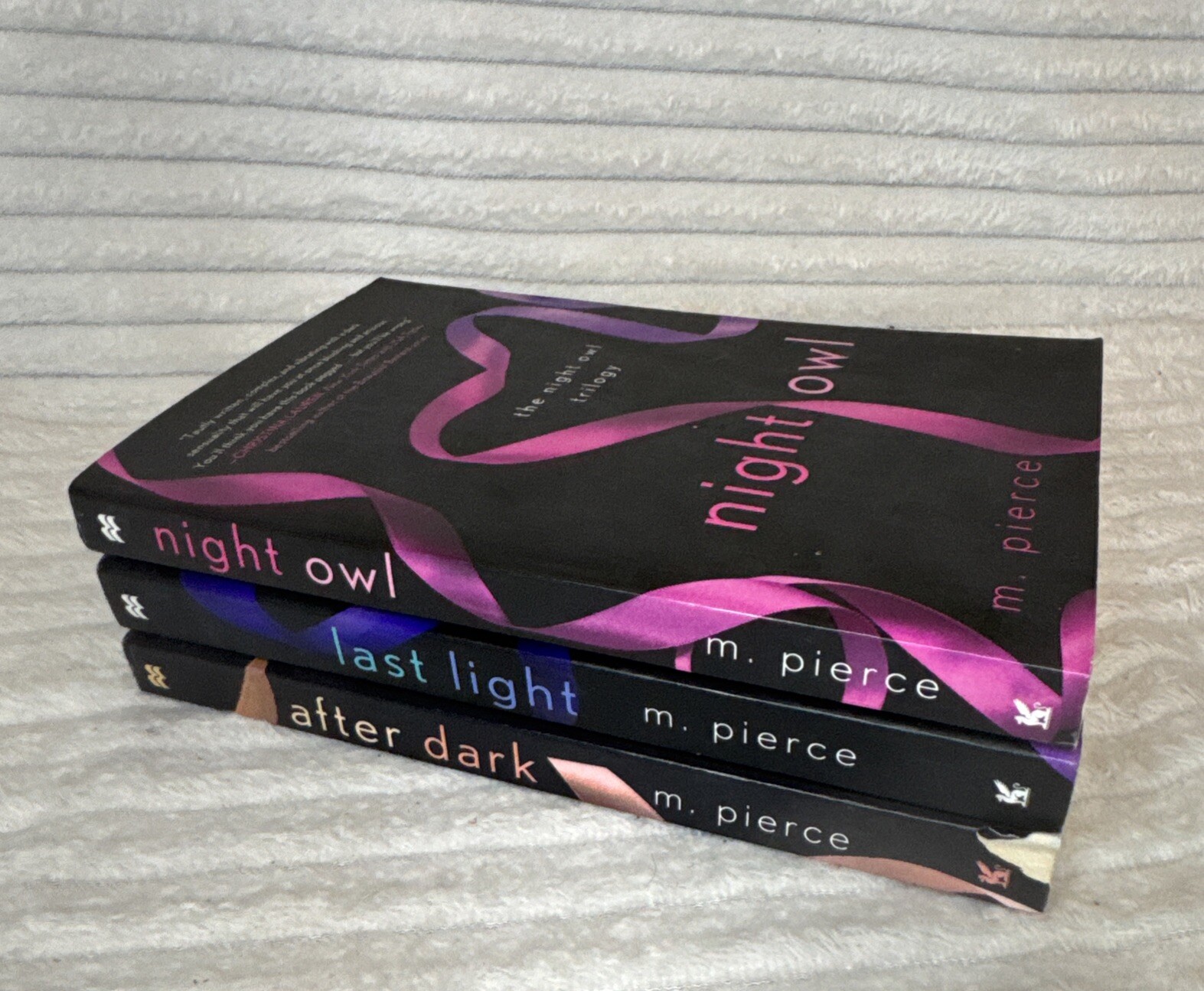 M.Pierce US 1st Editions Night Owl Trilogy Paperbacks Good Condition