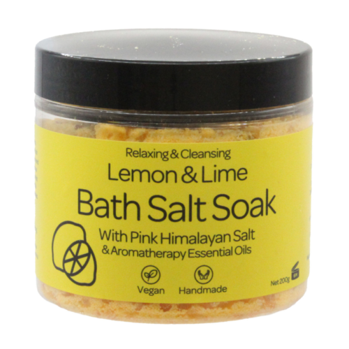 Bath Salts Bathable Lemon & Lime Vegan Bath Salt Pink Himalayan Aromatherapy - Picture 1 of 2