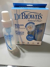 Dr. Brown's Natural Flow Bottles 8 oz - 3 Pack NIB