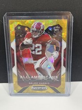 2021 Najee Harris Panini Prizm Draft Picks RC Gold Cracked Ice All American