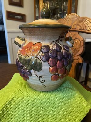 Certified International TUSCANY Pamela Gladding Cookie Jar/ Canister * 9'' Tall