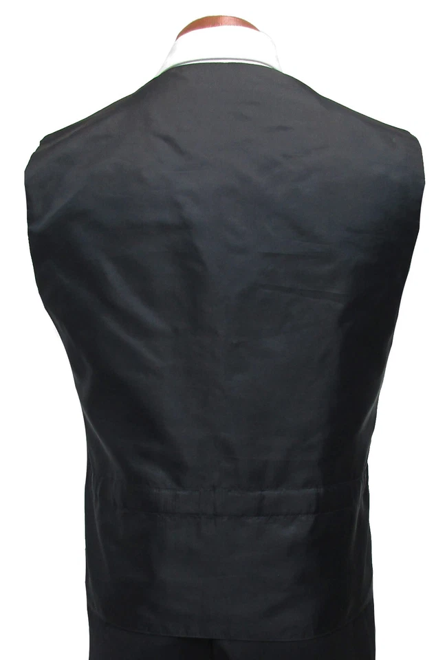 Men's After Six Olive Green Tuxedo Vest & Tie Free Shipping Big & Tall Sizes - Image 3 of 4